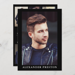 Convites Modelo Ator Comp Card Zed Card 7 Fotografia 2 Lado