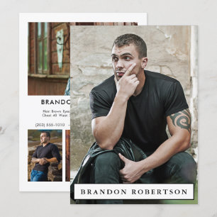 Convites Modelo Ator Comp Zed Card 5x7   2 Foto Do Lado 5