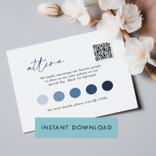 Convites Modelo ATTIRE de Casamento QRCode de Script Contem