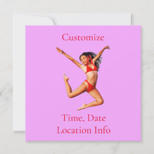 Convites Modelo Bikini Dançando Thunder_Cove