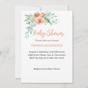 Convites Modelo Chá de fraldas precioso