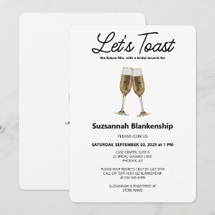 Convites Modelo Chá de panela de torrada de champanhe