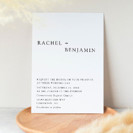 Convites Modelo Clássico Minimalista do Eterno Elegante Mod