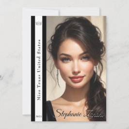 Convites Modelo da Placa Autografada do Sash Pageant