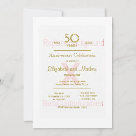 Convites Modelo de 50º Aniversário