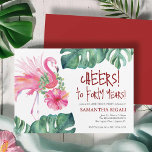 Convites Modelo de aniversário de 40 anos tropical<br><div class="desc">Celebre girar 40 com talento usando este modelo convite de aniversário tropical, perfeito para diversão e festa de aniversário festiva 40ª ideias! Apresentando arte de aquarela pintada manualmente de um flamingo rosa e um verde-azul, este convite de aniversário é ideal para o Dia Nacional do Flamingo Rosa, uma festa na...</div>