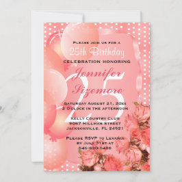 Convites Modelo de aniversário lindo do Coral - 00º anivers