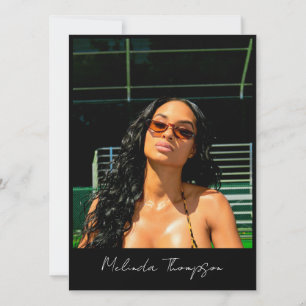 Convites Modelo de Ator Modelando Influenciador de Foto da