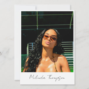 Convites Modelo de Ator Modelando Influenciador de Foto da