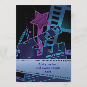 Convites Modelo de Baile de Hollywood