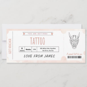 Convites Modelo de Bilhete de Voucher de Tatuagem Surpresa 