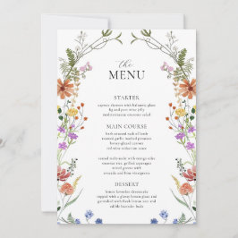 Convites Modelo de Cardápio de Flores Silvestres, Exposição