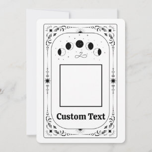 Convites Modelo de Carta de Tarot Foto Personalizada Dama d