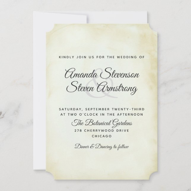 Convites modelo de casamento 2 (Frente)