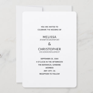 Convites modelo de casamento 2B