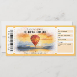 Convites Modelo de Certificado de Presente de Balão de Ar Q