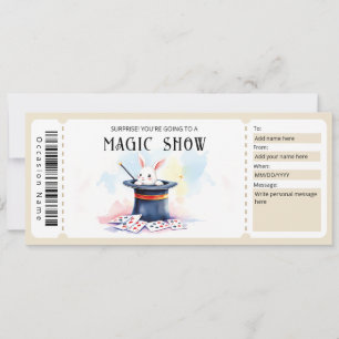 Convites Modelo de Certificado de Presente de Show de Mágic