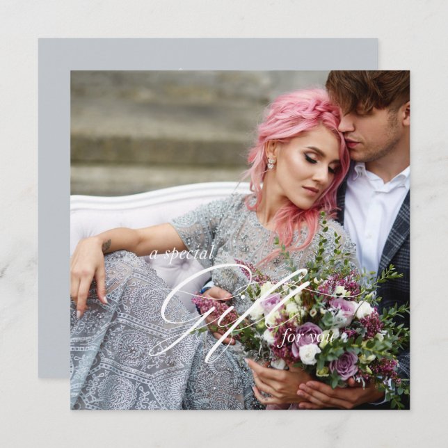 Convites Modelo de Certificado de Presente para Fotografia (Frente/Verso)