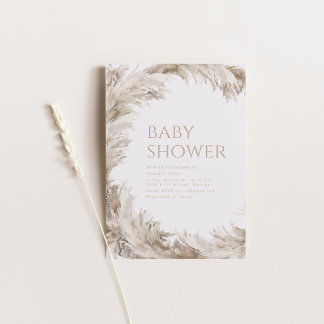 Convites Modelo de Chá de fraldas de bebê