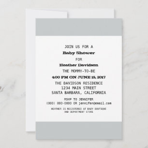 Convites Modelo de chá de fraldas de Partido 