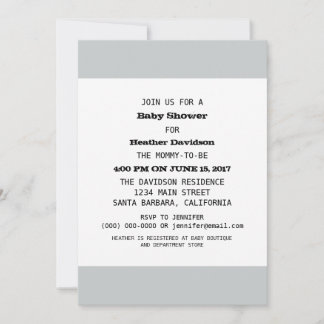 Convites Modelo de chá de fraldas de Partido 