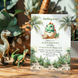 Convites Modelo de Chás de Bebê de Dinossauro Prestes a Nas