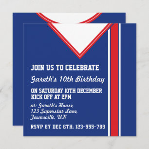 Convites Modelo de Convidados do Partido Temático de Jersey