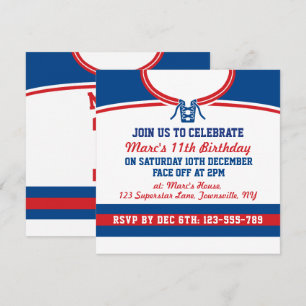 Convites Modelo de Convidados para Festa de Hockey Jersey