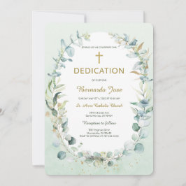 Convites Modelo de Dedicação Verde