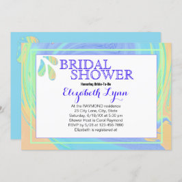 Convites Modelo de espiral de pintura colorido com prego de