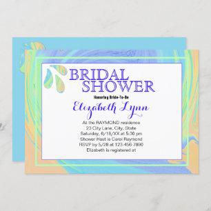 Convites Modelo de espiral de pintura colorido com prego de