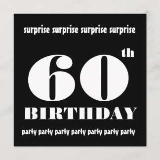 Convites Modelo de Festa de Aniversário de 60 anos SURPRESA