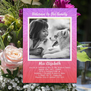 Convites Modelo de Festa de aniversário de Adoção de Fotos