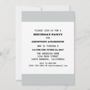 Convites Modelo de Festa de aniversário de criança