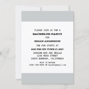 Convites Modelo de Festa de Despedida de Solteiro