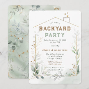 Convites Modelo de Festa no Quintal Editável