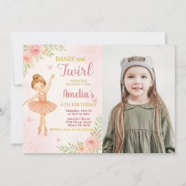 Convites Modelo de Festas de Dança Rosa Editáveis para Rapa