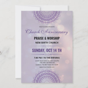 Convites Modelo de Folheto de Aniversário da Igreja