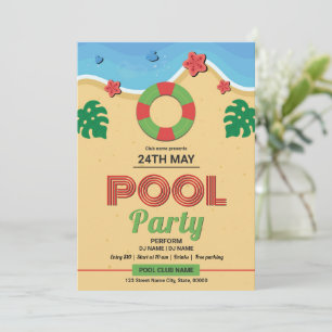 Convites Modelo de Folheto de Festa de Piscina de Verão
