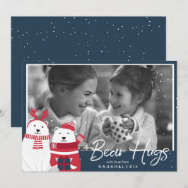Convites Modelo de Foto Abraços de Urso Polar V2 ID851