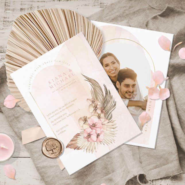 Convites Modelo de Foto Boho Oasis Wedding ID959 (Criador carregado)