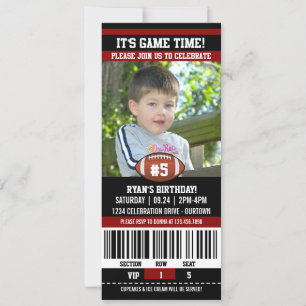 Convites Modelo de Foto de Aniversário de Futebol