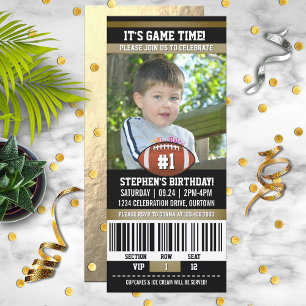 Convites Modelo de Foto de Aniversário de Futebol