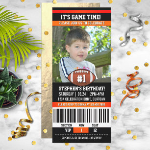 Convites Modelo de foto de aniversário de futebol