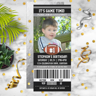 Convites Modelo de Foto de Aniversário de Futebol