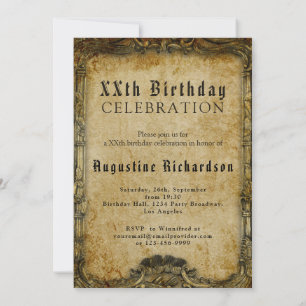 Convites Modelo de Foto de Aniversário Personalizado Retro 