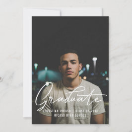 Convites Modelo de Foto de Graduado Personalizado