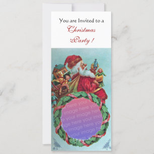 Convites Modelo de Foto do Xmas VINTAGE, PAPAIS NOEIS HUMOS