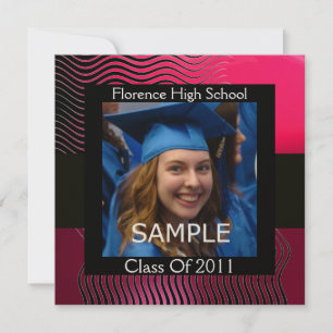 Convites MODELO DE FOTOGRAFIA DE na moda WAVES MONOGRAM, Fú