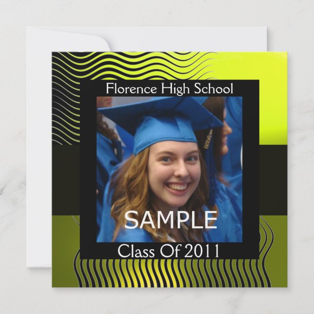 Convites MODELO DE FOTOGRAFIA DE na moda WAVES MONOGRAMA,Am (Frente)